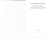 Lectionarium Romanum - Lectiones Propriae OPraem 1986